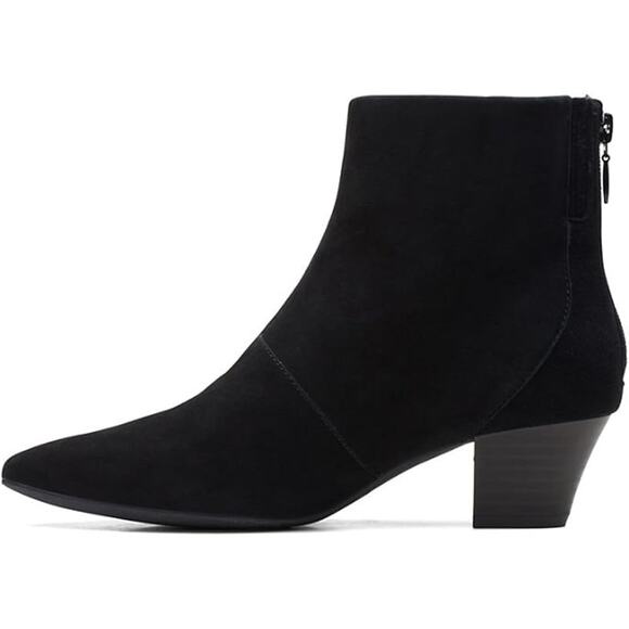 NWT Clarks Teresa Boot Womens Faux Black Suede Zipper Ankle Boots-Size6 - Picture 4 of 7